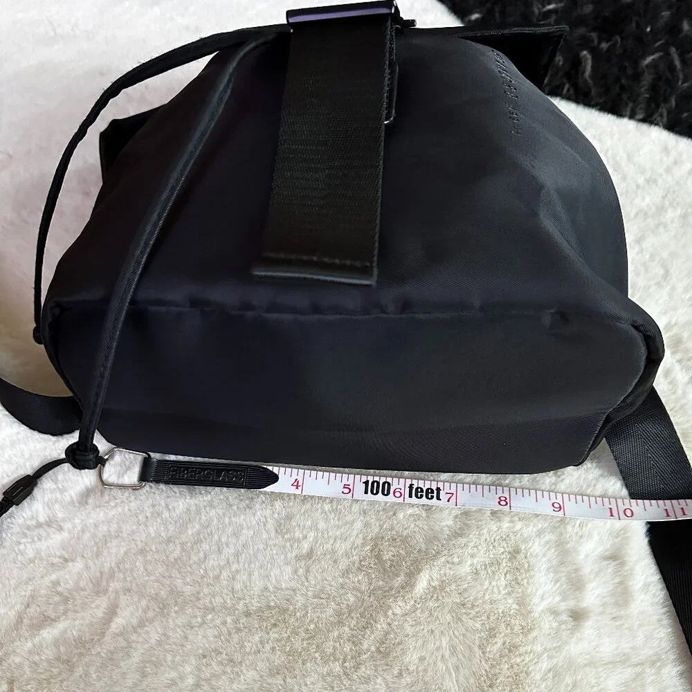 Standard 199//1 Mini Black Nylon Flap Backpack - Picture 15 of 16